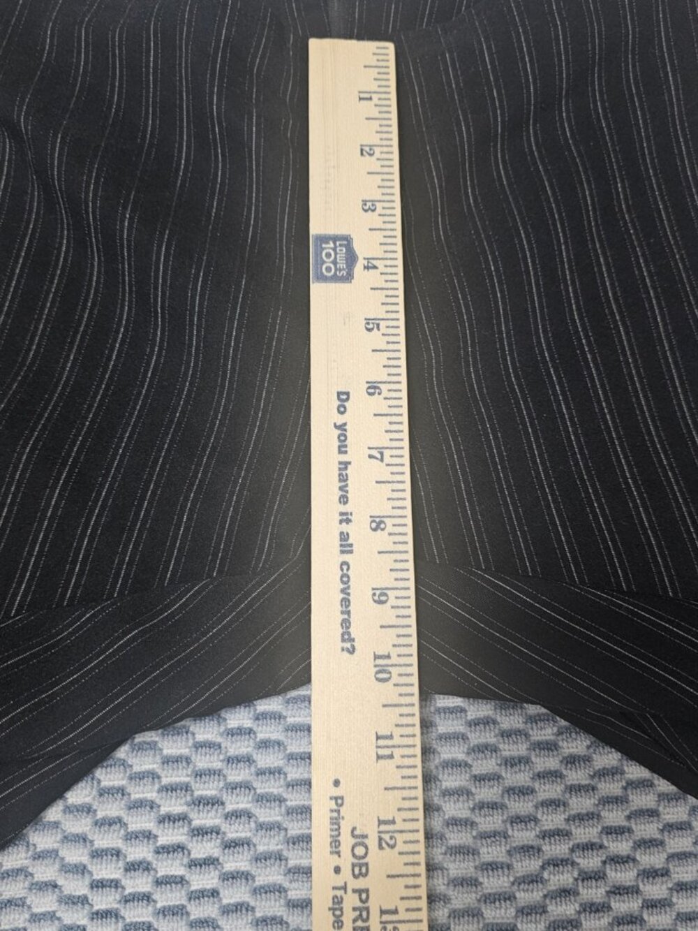Unbranded Women's Black with White Stripes Sleek Tailored Office Pants - Size 28 - Picture 6 of 8